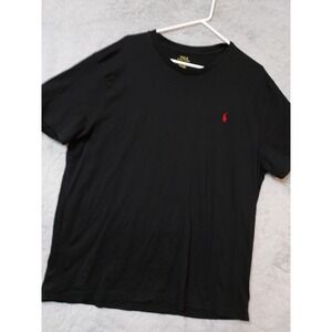 Polo Ralph Lauren Shirt Mens 2XB 2XL Big Black Short Sleeve Red Pony Preppy